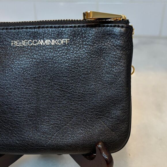 Rebecca Minkoff Pebbled Leather Friends Wristlet with Key Ring - Picture 3 of 13